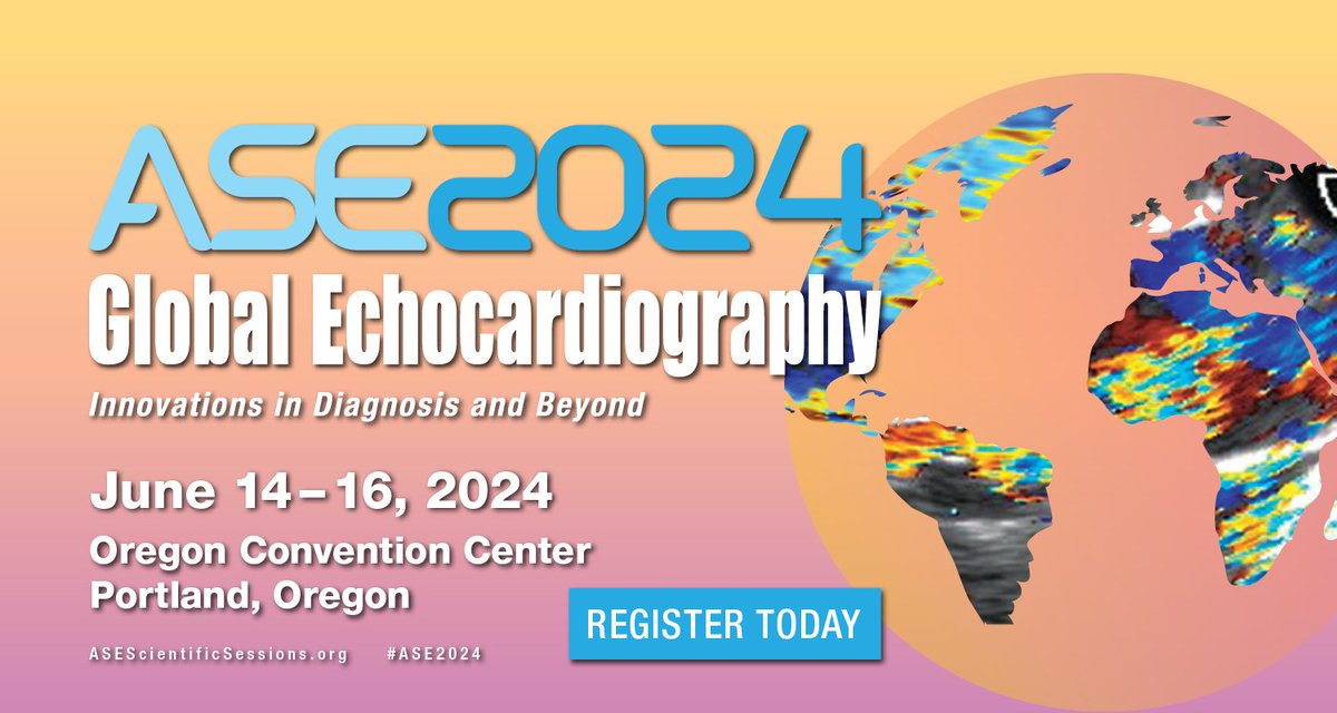 Our 35th Annual Scientific Sessions is only TWO WEEKS AWAY! 🫀

Join us for #ASE2024, the world’s premier meeting for cardiovascular ultrasound practitioners, on June 14-16 in Portland, Oregon! bit.ly/3vbKaW0