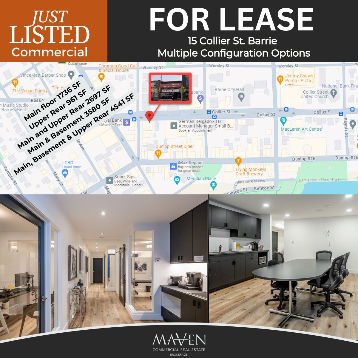 Maven Commercial Real Estate, Brokerage (@mavencommercial) on Twitter photo Enjoy a rare opportunity to position your business in the heart of Downtown Barrie.
#barrieoffice #workinbarrie #barriecommercial #downtownbarrie #investbarrie #barrieeconomicdevelopment #lovewhereyouwork #officelease #leasingoffice Enjoy a rare opportunity to position your business in the heart of Downtown Barrie.
#barrieoffice #workinbarrie #barriecommercial #downtownbarrie #investbarrie #barrieeconomicdevelopment #lovewhereyouwork #officelease #leasingoffice