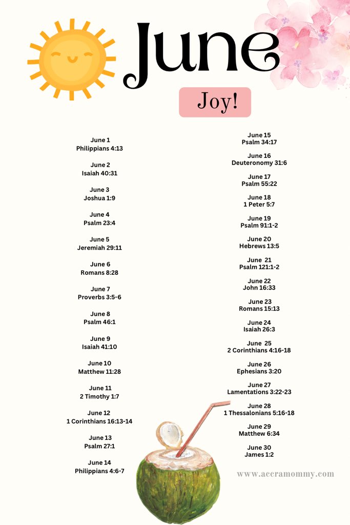 OyooQuartey's tweet image. Incase you need that daily uplifting message throughout June. 🌸