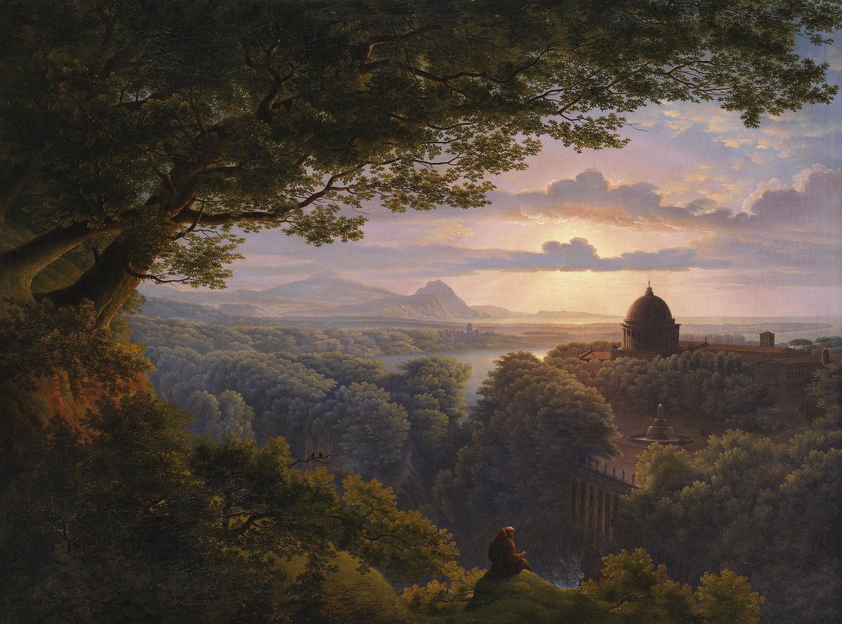 Landscape with Pilgrim (1813), by Karl Friedrich Schinkel
