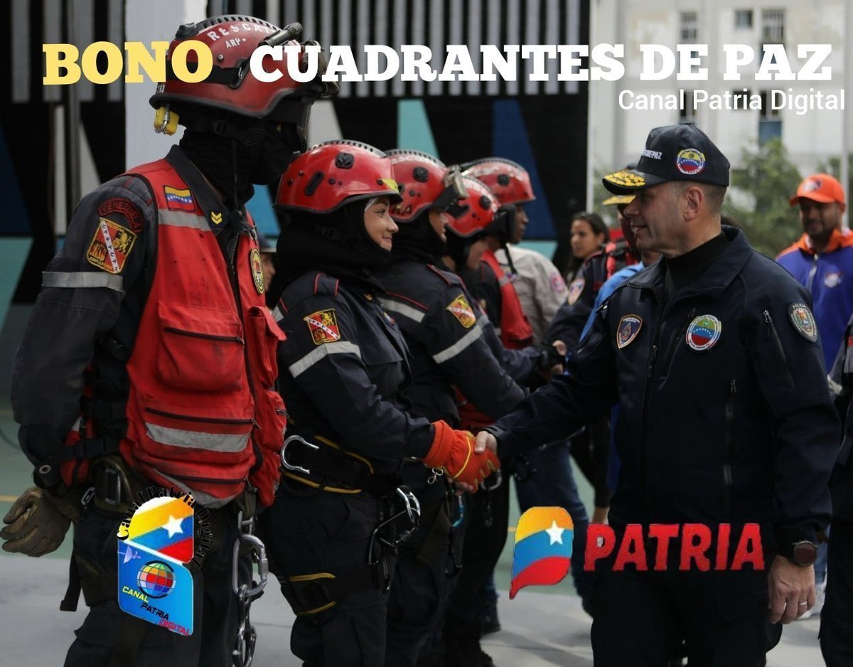 #AHORA || Inicia la entrega del Bono Cuadrantes de Paz (mayo l 2024) enviado por nuestro Pdte. @NicolasMaduro a través del Sistema del @CarnetDLaPatria. Bono de asignación directa para funcionarios policiales, Bomberos y Protección Civil.