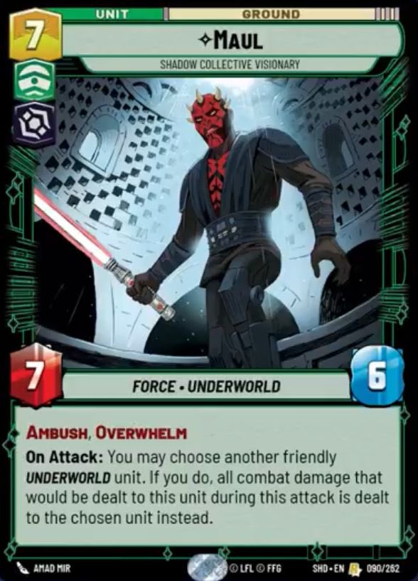 En el episodio 1 tuvieron que matar a Darth Maul para que desplazase a Darth Vader. Con el tiempo, tuvieron que traerlo de nuevo para contentar a los fans. 

Parece que en #starwarsunlimited si ha venido para desplazarlo.