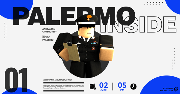 RobloxItaNews's tweet image. Inside Palermo Italy 🇮🇹

Il 2 Giugno alle ore 17:30 potrai scoprire la struttura della community di Palermo e conoscere i suoi fondatori. Al termine della presentazione, avrai l&apos;opportunità di interagire direttamente con loro e porre tutte le tue domande. #RobloxIta #RobloxEvents