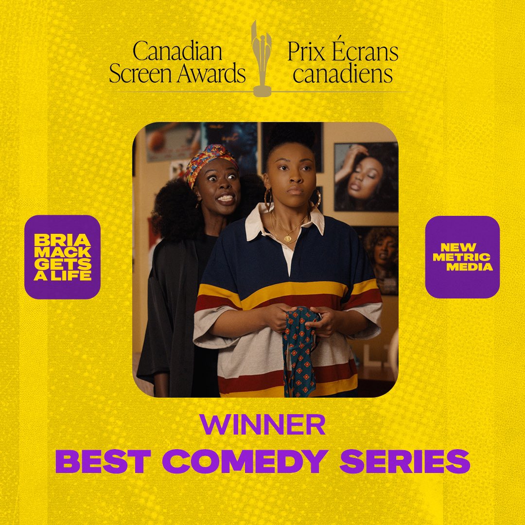 We knew we were funny but a whole CSA?! 🤩🏆 #BriaMackGetsALife has won the 2024 Canadian Screen Award for Best Comedy Series!!!!! Congratulations to Sasha, Mark, Tania, Kelly, Angelique, Tamar and the ENTIRE Bria Mack cast & crew!!💜 @thecdnacademy #CdnScreenAwards