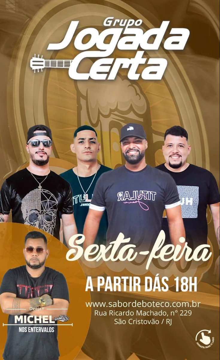 🔥🔥Atenção🔥🔥 

são Cristóvão e barreira do Vasco 
Vem cmg que eu tenho a boa pra hojeeeee 
SEEEEXXTOUUUU A BOA DE HOJE É CMG VEM 

MUITO MÚSICA BOA 
COM GRUPO Jogada Certa E DJ MICHEL NÓS INTERVALOS TOCANDO TODOS OS RITIMOS