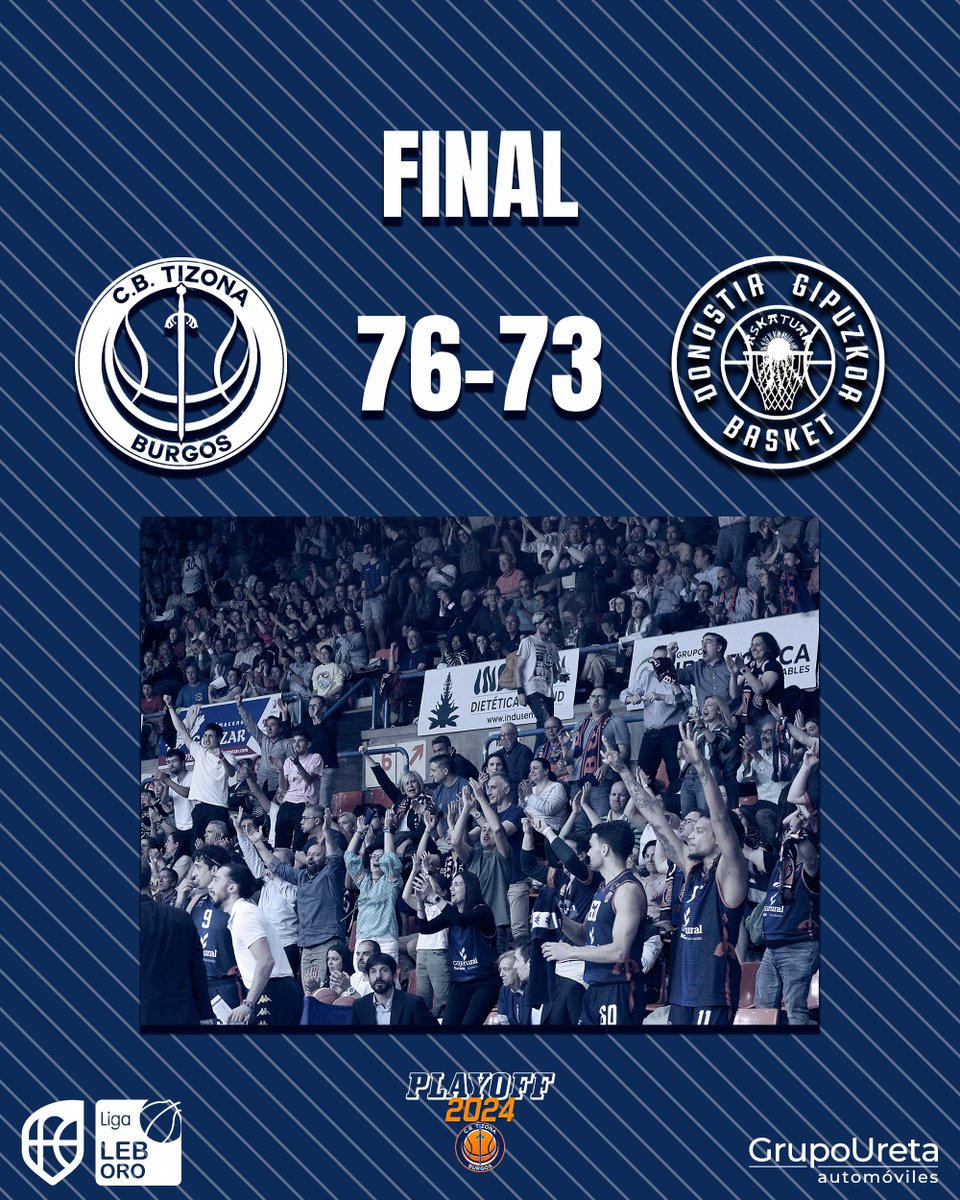 FINAAAAAAAAAAAAAAAAAAAAAAL | ¡Lo hemos hechooo! Vaya defensa para asegurar la victoria.

¡NOS VAMOS A LA FINAL FOUR!

💙🧡 <a href="/Grupo_Ureta/">Grupo Ureta</a> Tizona 76
⚪️🔵 <a href="/gipuzkoabasket/">Inveready Gipuzkoa Basket</a> 73

#ViviendoUnSueño #LEBOro