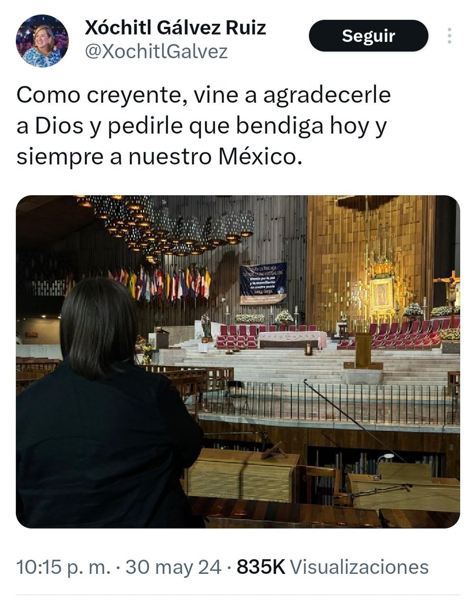 catrina_nortena's tweet photo. #ULTIMAHORA
🚨 Se le Cae el MONTAJE a @XochitlGalvez 

Ayer subió una imagen desde la Basílica de Guadalupe, pero me pasaron un video del 27 de Mayo en donde se asumió como protestante frente a la organización “Kingdon Life México" que es una SECTA Religiosa de la Derecha compuesta por Empresarios Millonarios de todo el Mundo que le están inyectando mucho dinero.

Obvio que nada es gratis y ese dinero es a cambio de venderles todos los recursos naturales y las riquezas de nuestro país...