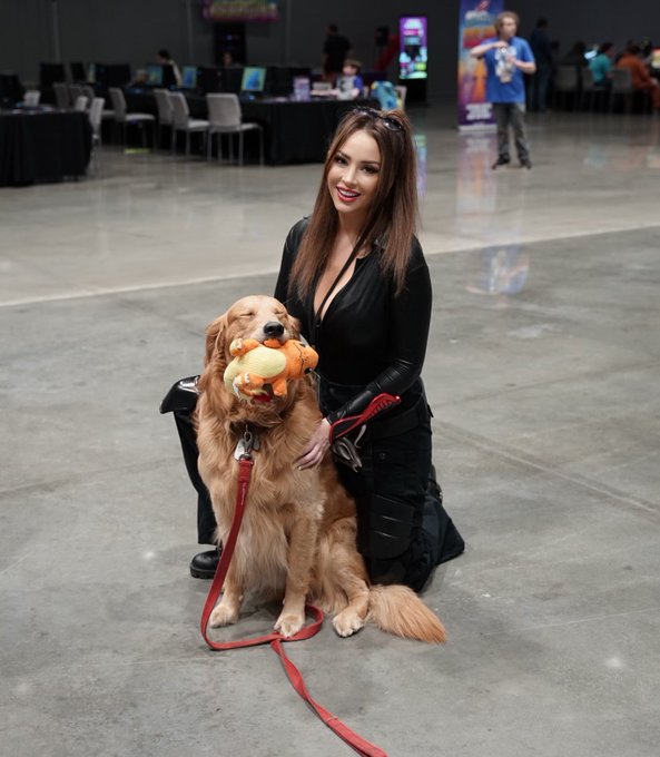 I met the goodist of boys whilst at galaxy con, say hello to teddy 🥰 https://t.co/DfyLRWXF3u<a href="/tag/nofilter"class="tags"><span>#nofilter</span></a><a href="/tag/northenlights"class="tags"><span>#northenlights</span></a>