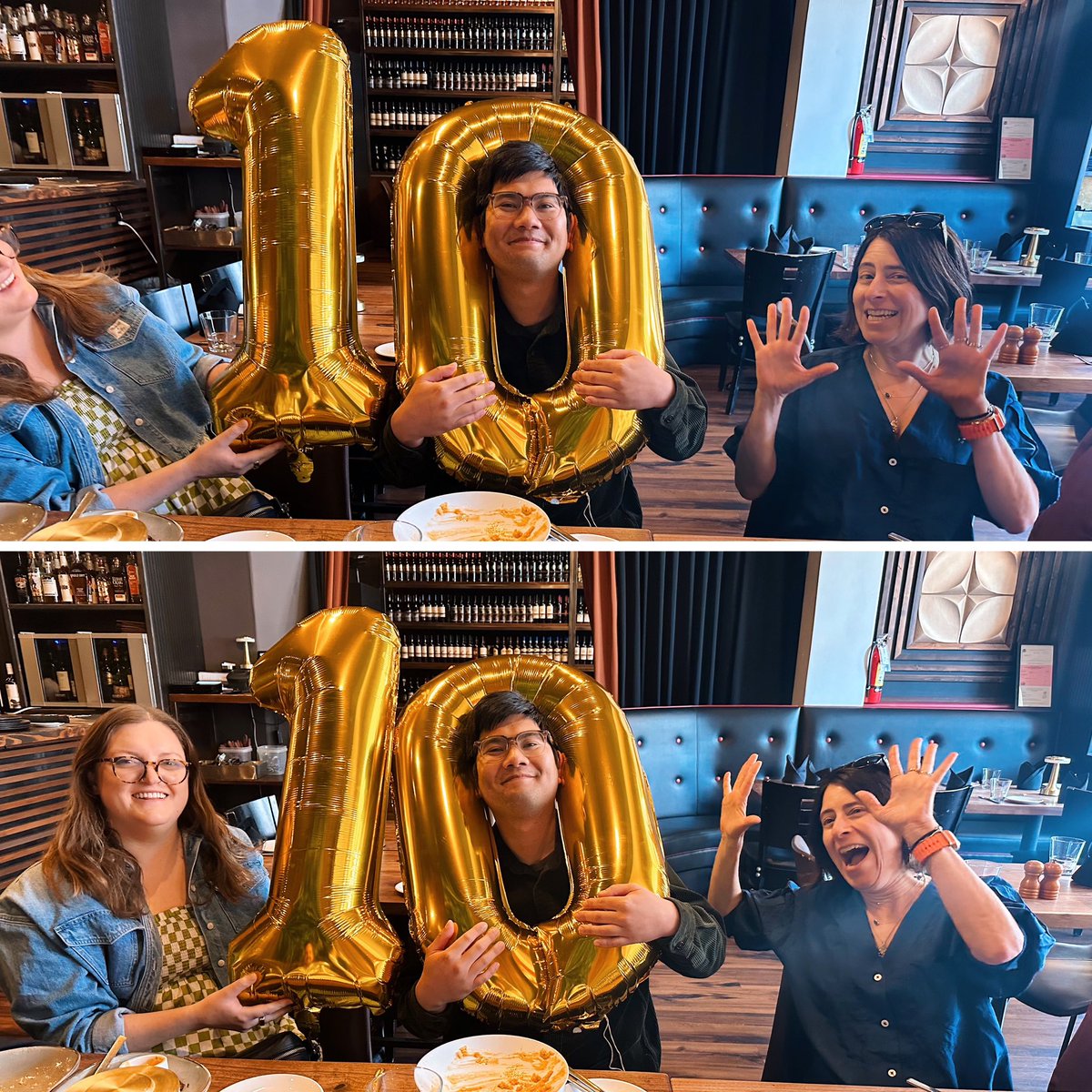 FM_ARCH's tweet photo. We couldn’t be luckier to have 10 years of James! Forever stoic (including at a surprise lunch 😎) and always raising the bar at F+M! Thank you James for the 10 really great years! Happy 10 year work anniversary! 🎉🥂🍾 https://t.co/JYIyzkWKNb