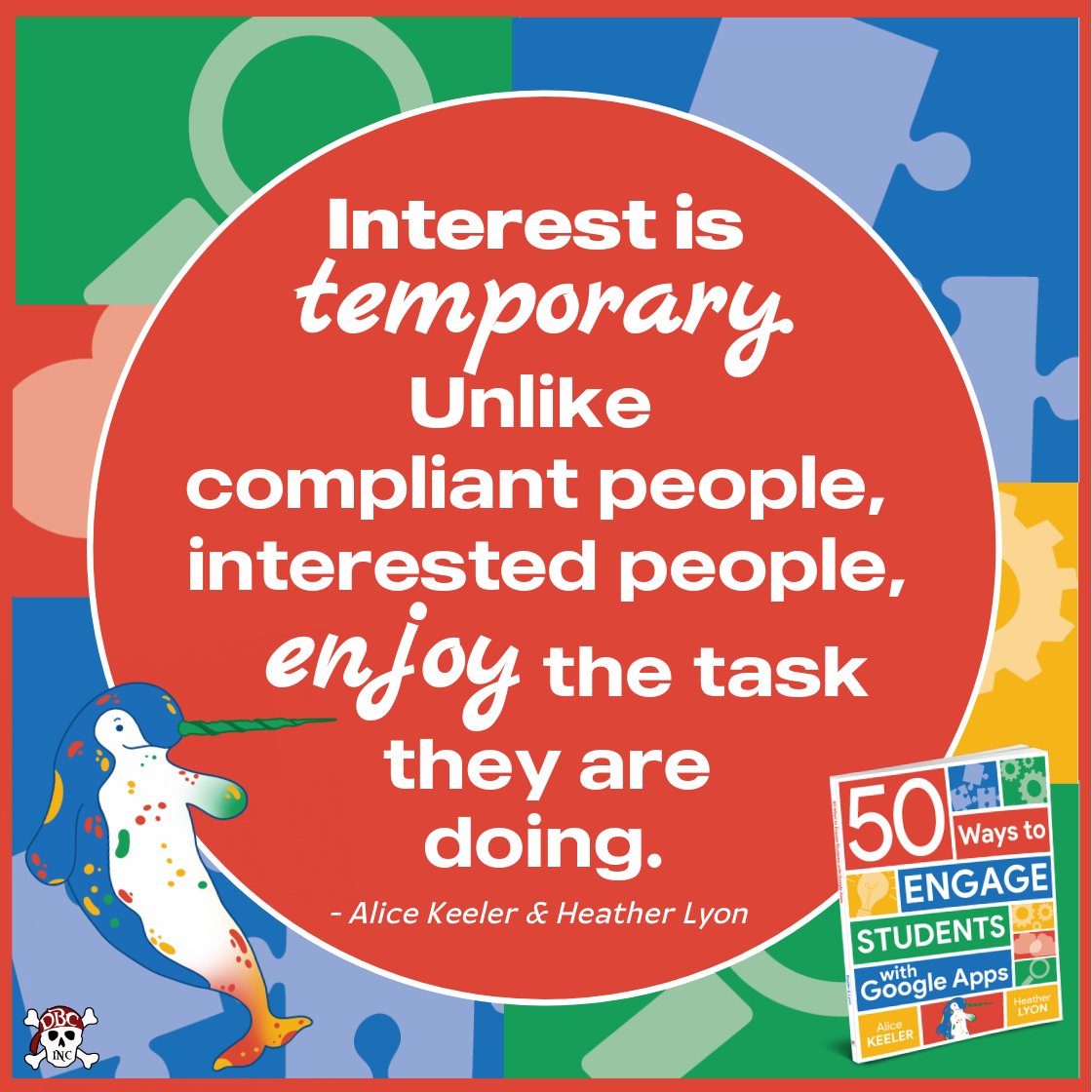 Are your learners interested or compliant? 50 Ways to Engage Students with Google Apps w/Alice Keeler & Heather Lyon 📖 amazon.com/Ways-Engage-St… #tlap #dbcincbooks @burgessdave @TaraMartinEDU @alicekeeler @LyonsLetters