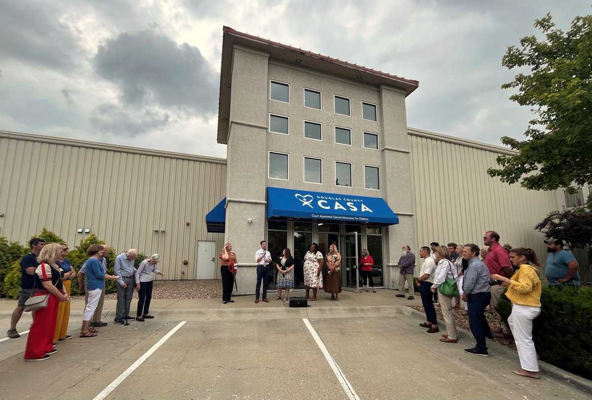 The rain held off for us to get to celebrate our new building! Thanks to Lawrence Chamber for a successful ribbon cutting. We're so grateful to our generous donors, our board, and Executive Director Erick Vaughn for bringing us to our safe, permanent home. 💙🏡❤️