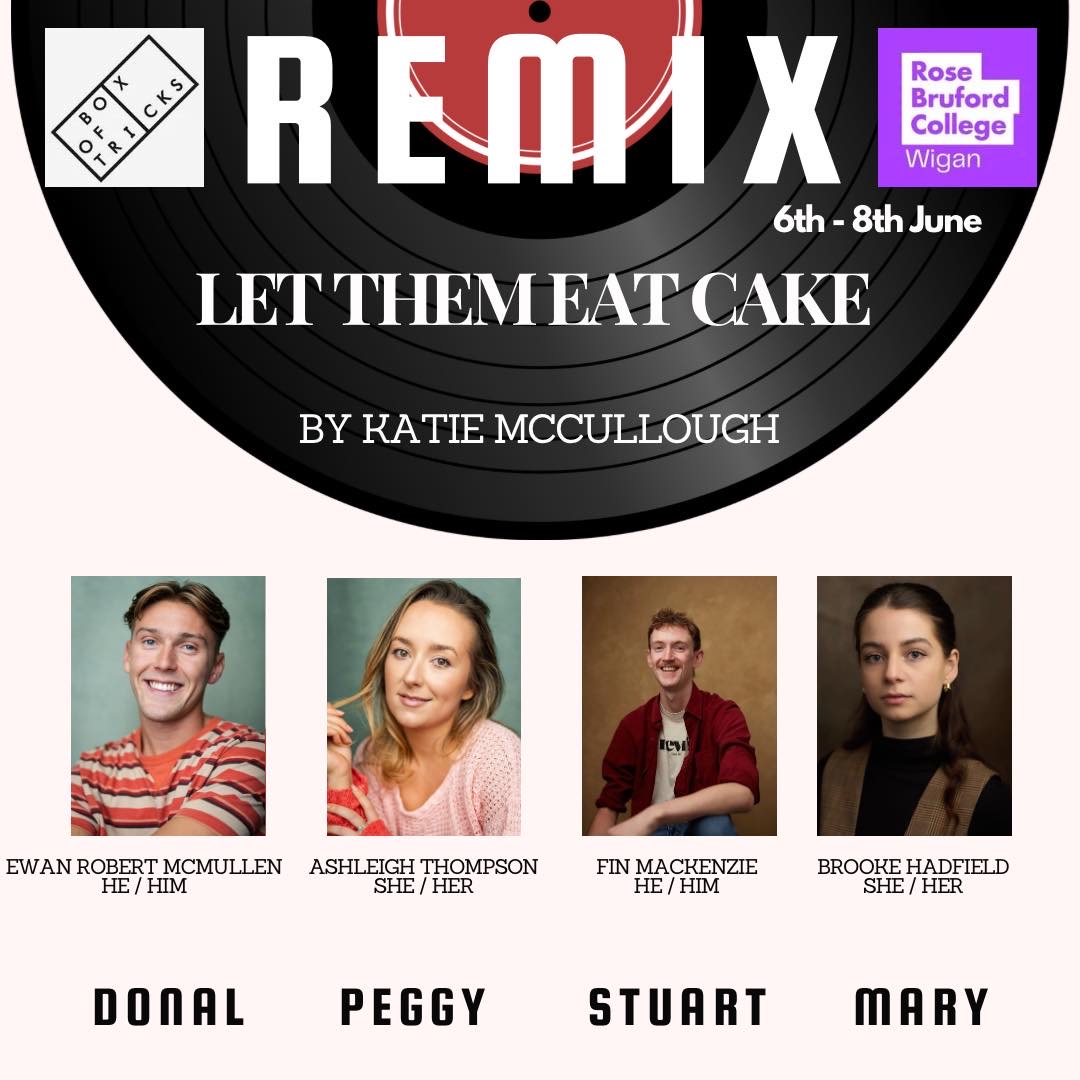 Introducing the cast of LET THEM  EAT CAKE by Katie McCullough 🎂🧺🌳🤩

🎟️Tickets here: fatsoma.com/e/ao111hwe/rem…