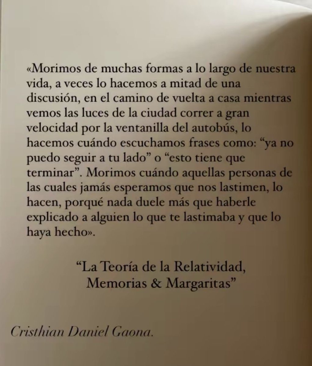 🔥Brutal, te has puesto a pensar: 
¿cuantas veces en la vida morimos?
“Morimos de muchas formas a lo largo de nuestra vida…”
Gaona 
#Cementeriodelibros