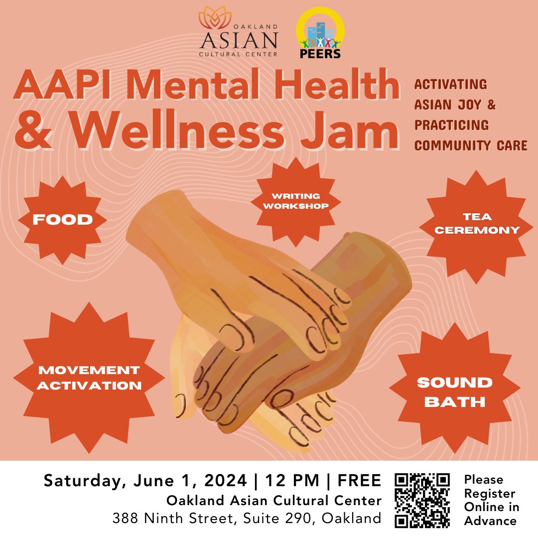 Support AAPI communities at the Mental Health and Wellness Jam tomorrow, June 1, from 12 pm - 4 pm. Enjoy free workshops and activities. 📍 Chinatown Oakland Let us take you there!: tp.actransit.org Register now: oacc.cc/event/aapiment…