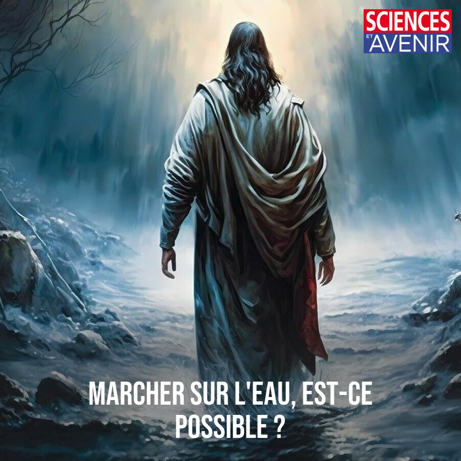 Marcher sur l'eau, c'est facile pour des insectes comme la punaise d'eau qui peut marcher sur un étang, parce que l'eau possède une sorte de 'peau'. Pour l'humain, il faut soit rajouter de la maïzena, soit... aller sur la Lune ! 
👉 l.sciencesetavenir.fr/6nr