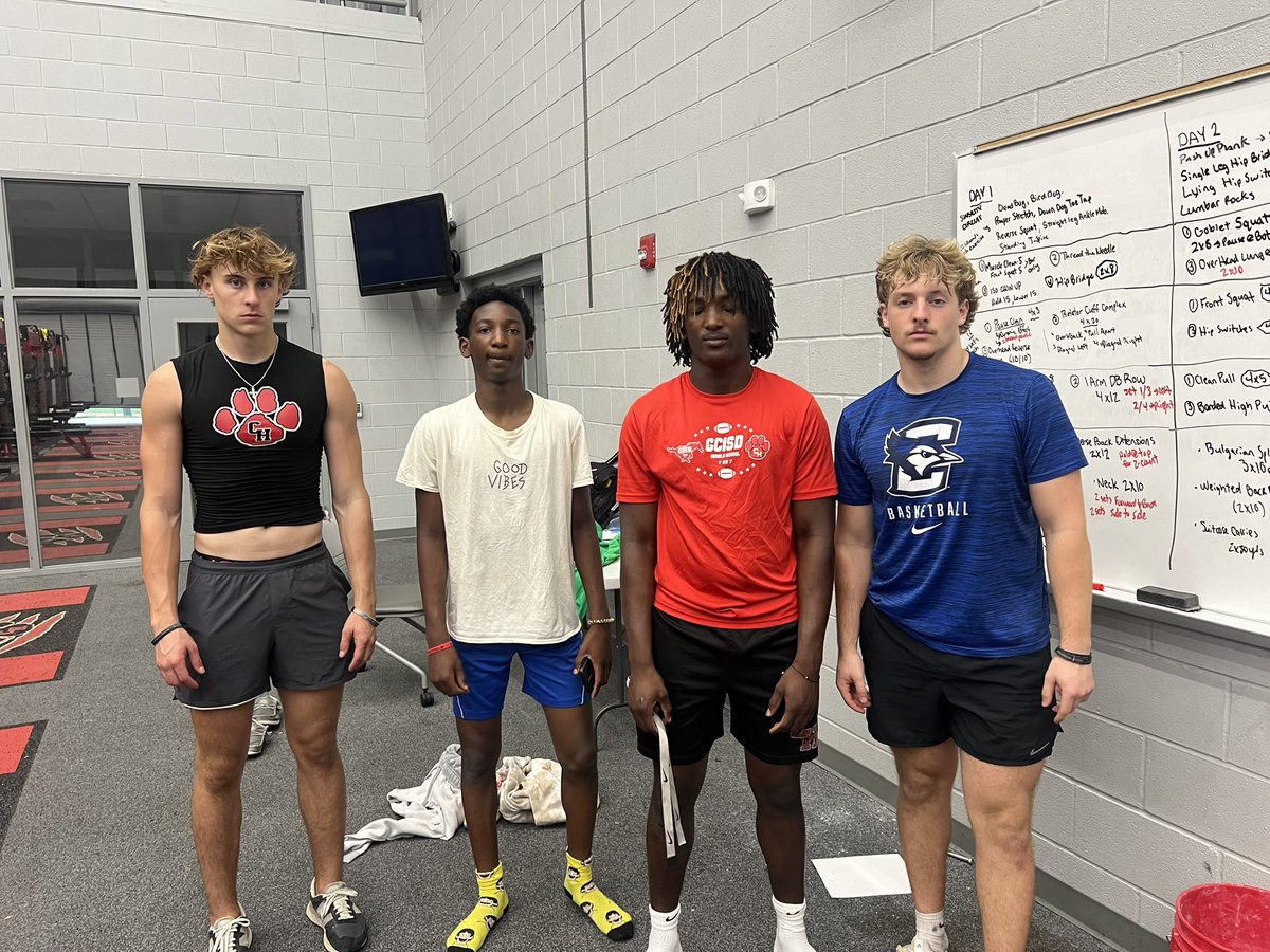 Cody Spence (@cody_spence1) on Twitter photo These guys came in and got some open weight room work in this week! Great way to start the Summer! Summer Strength Camp starts Monday!
<a href="/CHHS_FOOTBALL/">CHHS Football</a> These guys came in and got some open weight room work in this week! Great way to start the Summer! Summer Strength Camp starts Monday!
<a href="/CHHS_FOOTBALL/">CHHS Football</a>