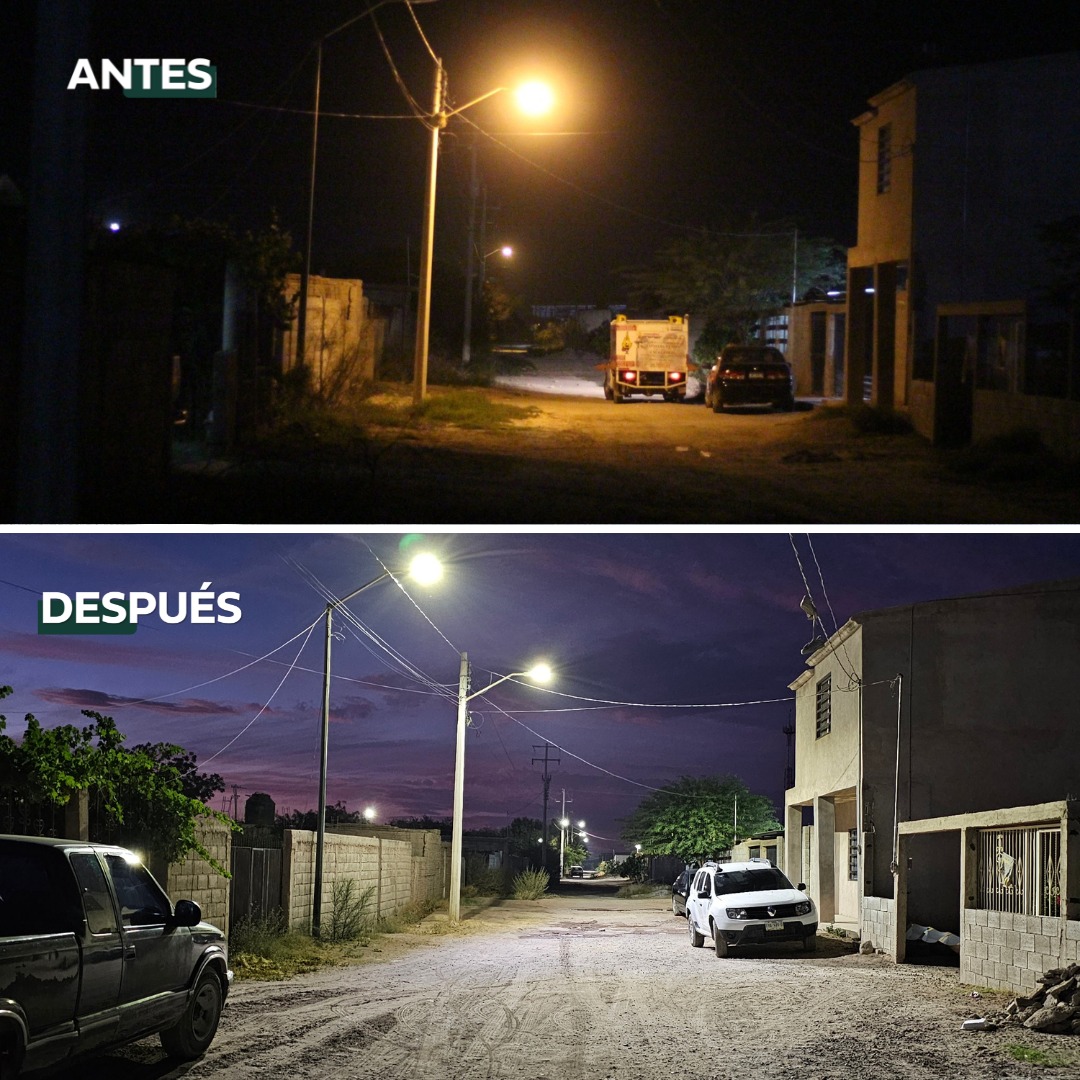 Modernizamos el sistema de alumbrado público💡 del Ejido sector 6 "Ampliación La Partida". La tecnología de nuestras luminarias impactará de manera positiva las calles y seguridad de sus habitantes.