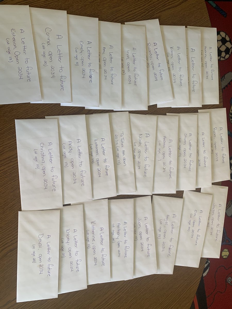 Where will you be in 10 years!? My champions will hopefully be reading a letter they wrote to themselves!