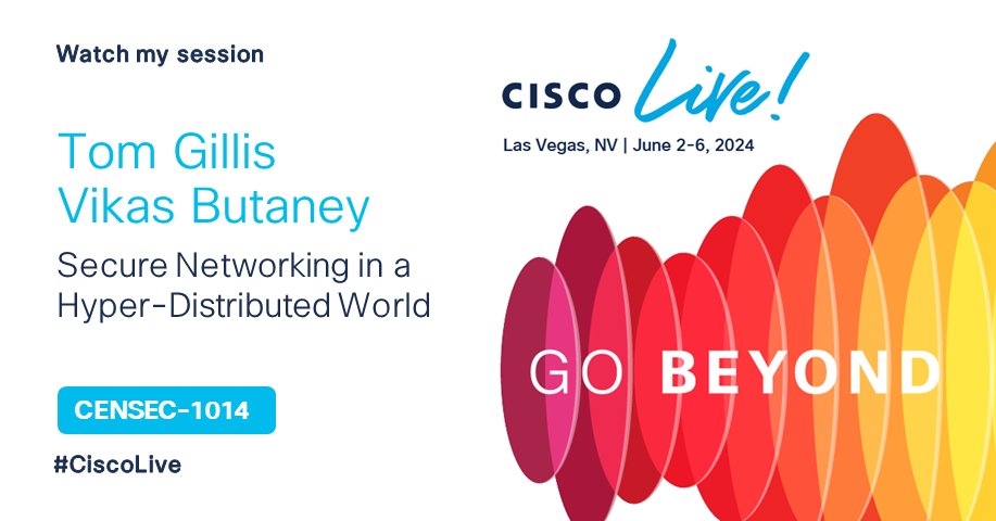 tschweiz's tweet image. Attending @CiscoLive? Discover innovative solutions to secure networking in an AI-driven, hyper-distributed world with Vikas Butaney, SVP/GM of @CiscoNetworking, and Tom Gillis, SVP/GM of Security.

See more ⬇️
cs.co/6010eUO7m

#CiscoNetworking #CiscoLive