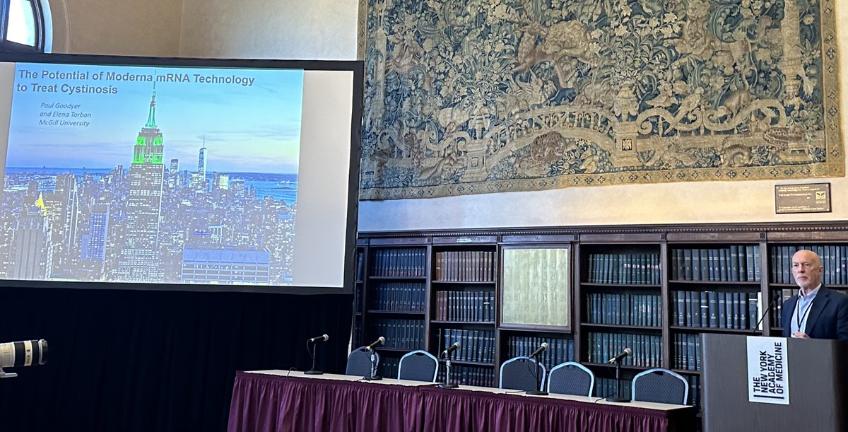 Winding down the day with Dr Goodyer's talk on The Potential of Moderna mRNA Technology to Treat Cystinosis. 

#cystinosis #mRNA #RareDisease