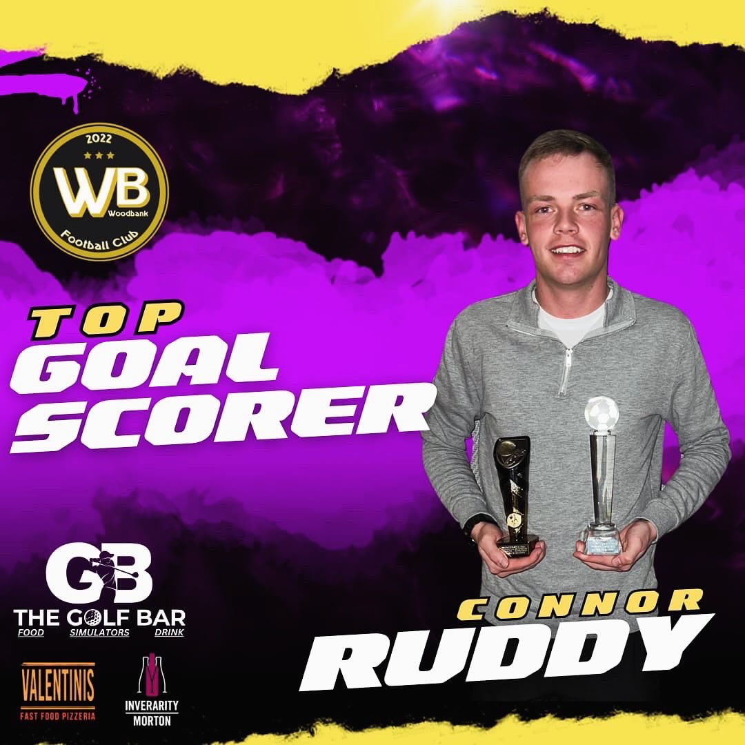 Woodbank POTY Awards🟡⚫️🟣

Players’ Player of the Year &amp; Top Scorer

Connor Ruddy , what a season 👏🏼