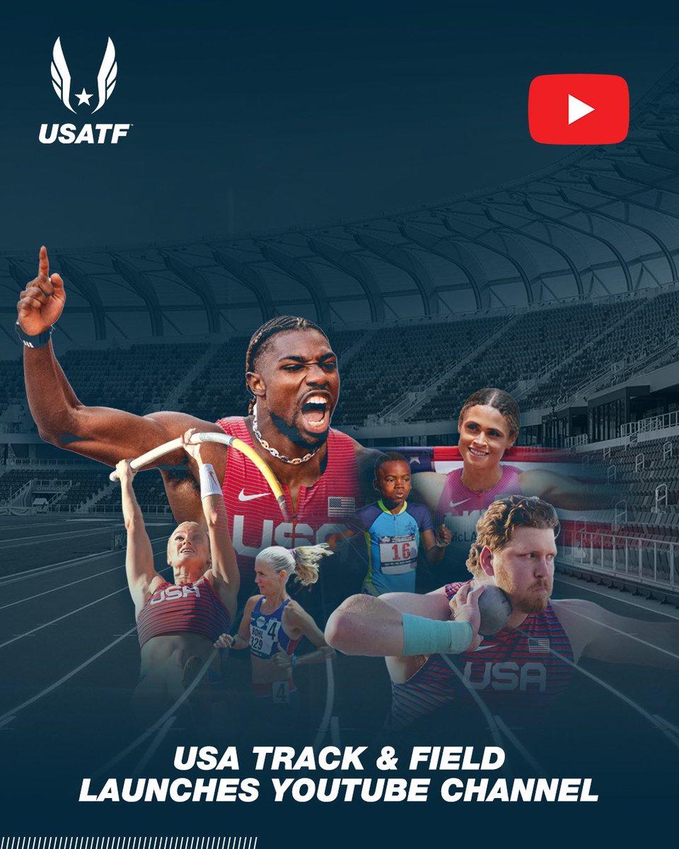 Big news - USATF is now on YouTube! 📺 Get closer to the action than ever before with our YouTube channel as the go-to destination for all things track and field! Subscribe today: bit.ly/3KnEwto