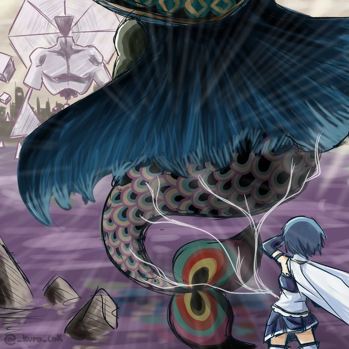 KuroeParadox's tweet photo. ［CONCEPT THREAD］
Hello, I'm Kuroe👁️ As I said a couple of weeks ago, I had planned to draw panels about scenes that I think would be in Madoka Magica Concept movie.I will post 4 new panels every Friday in this thread.Enjoy🙌🏻
👉🏻「 #madomagiconceptproject 」👈🏻 https://t.co/V5IZSAgtgD