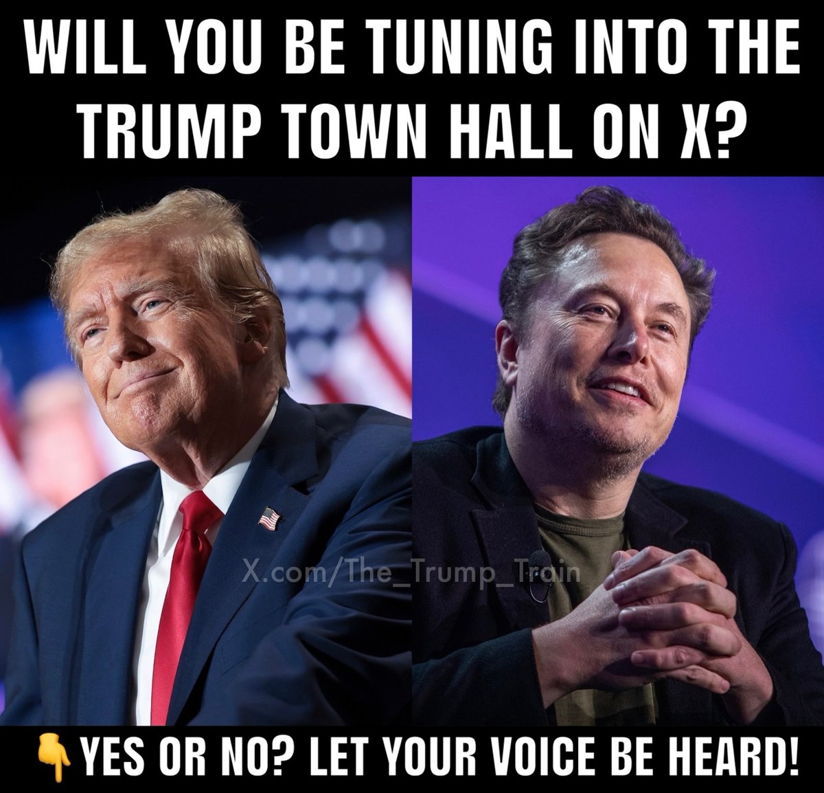 WOW - Elon Musk’s X will host a presidential town hall with President Donald Trump. Will you be tuning in? 👇