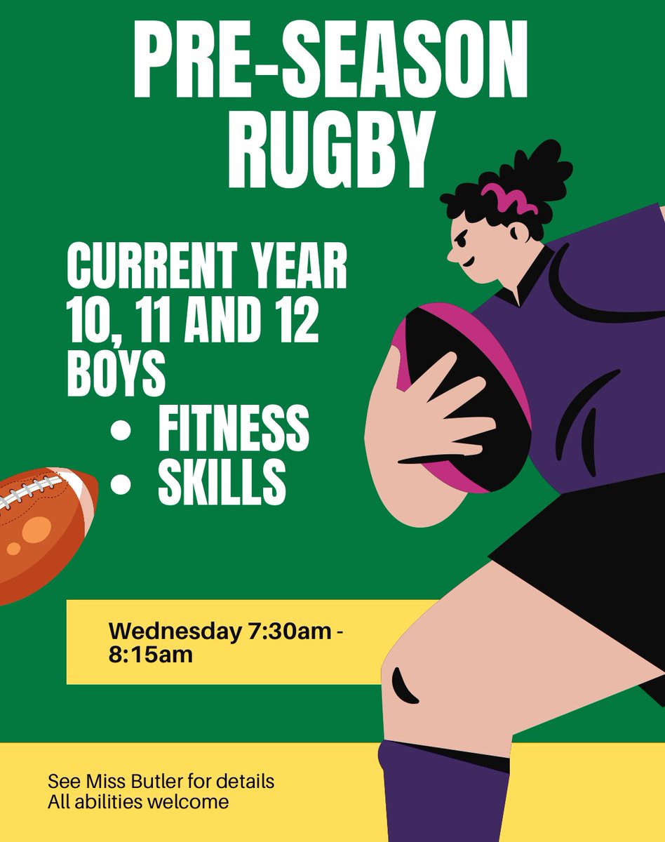 An exciting opportunity starting next week🤩 Please see Miss Butler to sign up✅