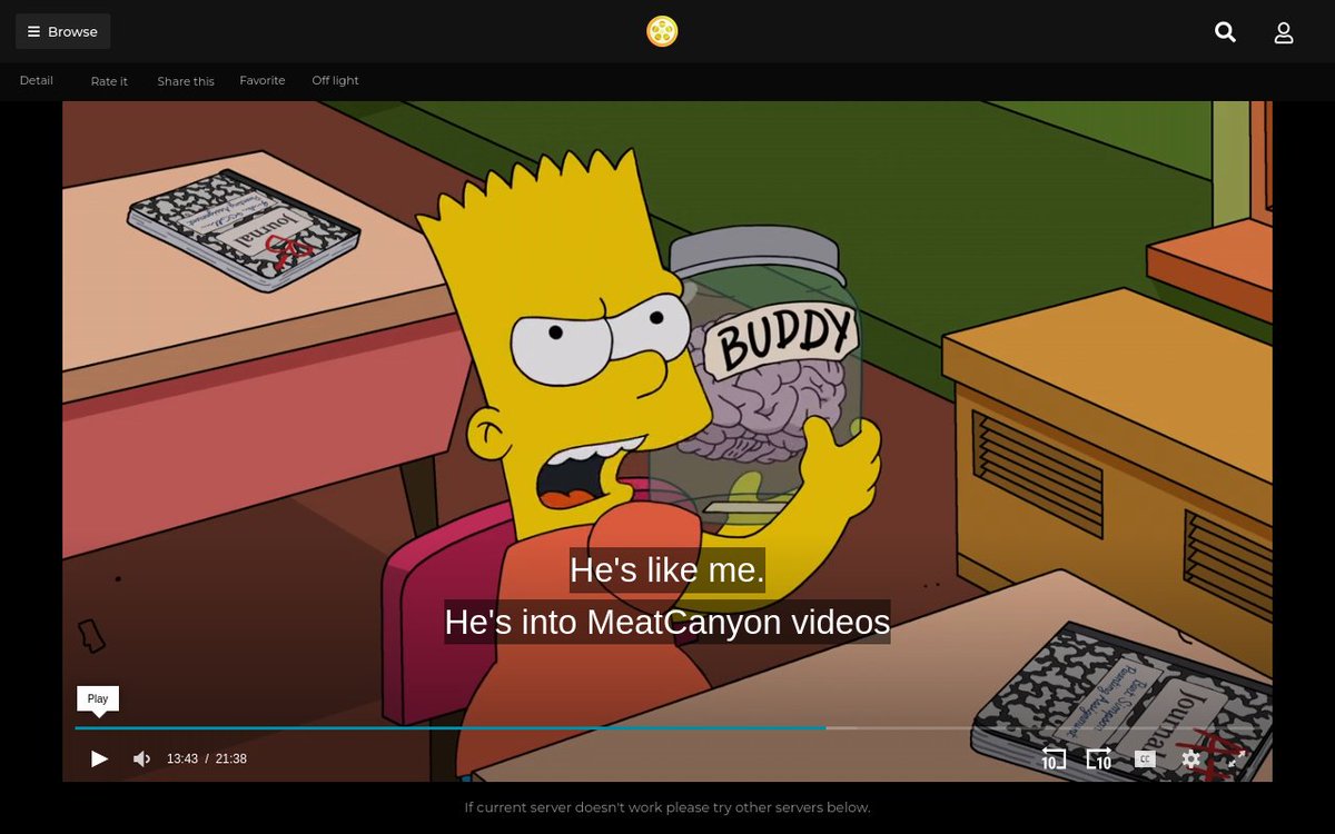 I was wathing new simpsons and brat randomly fucking brought up this @meatcanyon