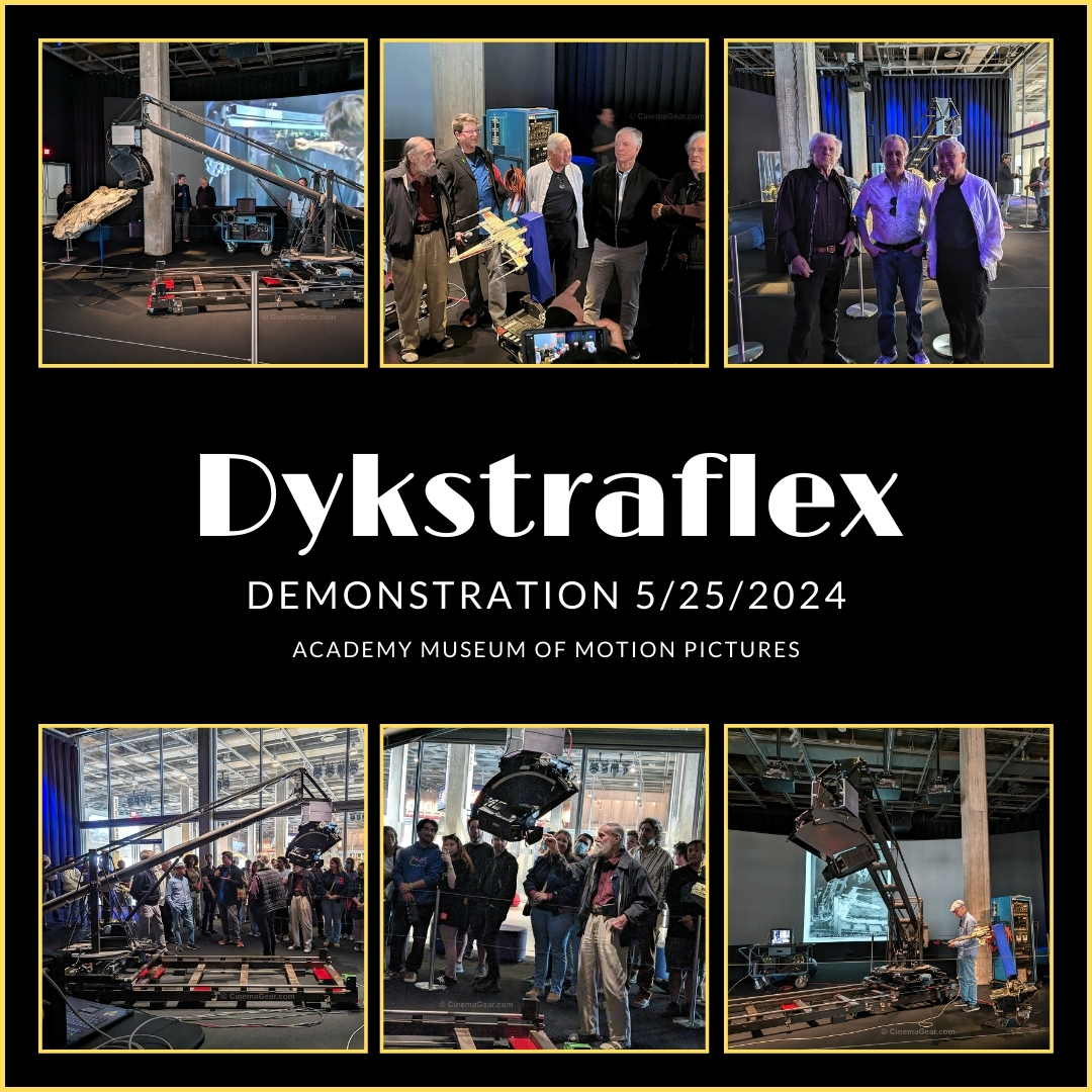 cineeng's tweet photo. Demonstrating the Dykstraflex on the 47th anniversary of "Star Wars": https://t.co/IaKglTYjyH #cinemagear #dykstraflex #starwars @AcademyMuseum https://t.co/5JQUkJU41g