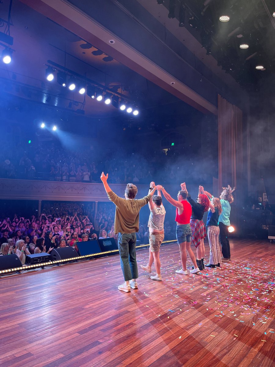 Mythical's tweet photo. NASHVILLE -- thank you for BRINGING IT last night &amp; selling out the iconic Ryman Auditorium for us once again! We hope you had as much fun as we did! 🫶 https://t.co/F6gWsjcb9t