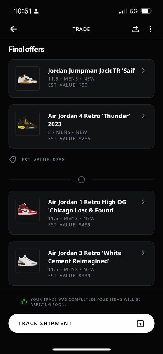 SneakerHeadQJ41's tweet image. Got me some L&amp;amp;F’s and some White Cement 3’s ⁦@rtroapp⁩ is hands down the best trading platform out. Find me there TraderQuiz369