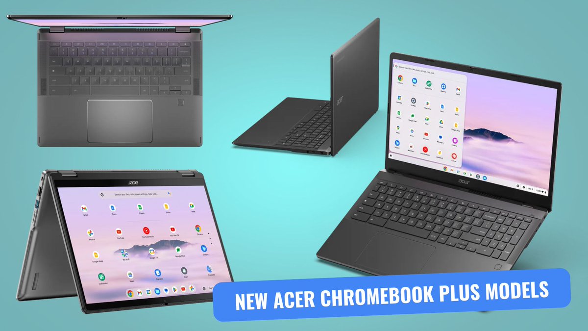 It seems Computex 2024 is going to have quite a bit of Chromebook buzz this time around, and Acer is adding to it with the announcement of 2 new Chromebook Plus devices. chromeunboxed.com/acer-unveils-2…