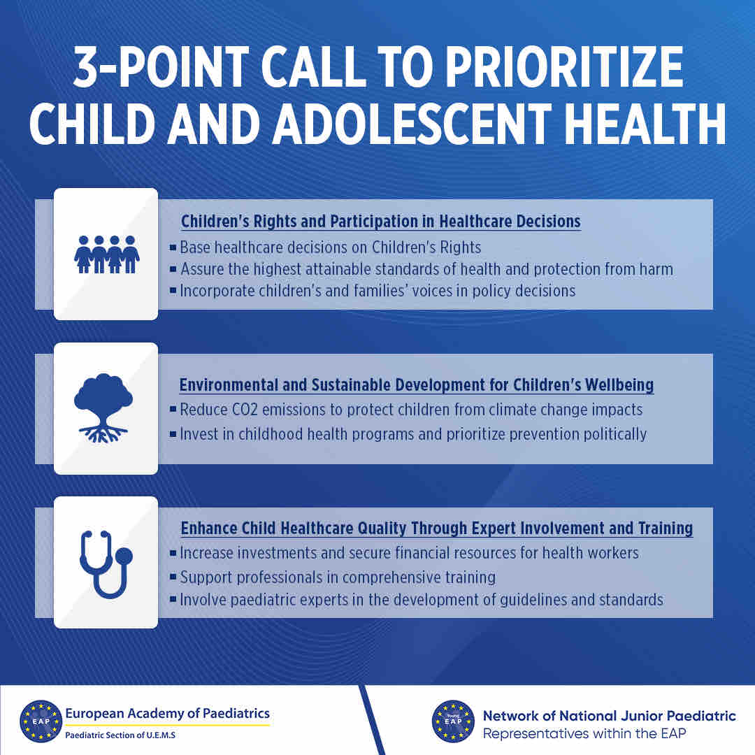EAPaediatrics's tweet photo. 📢 Prioritize Child Health! 🚸

As pediatricians, we stand by children’s side. We call policymakers to prioritize child health and rights for a safer, equitable future. 🌍👧👦

#ChildHealth #Pediatrics #Future https://t.co/btBUvsCCnK