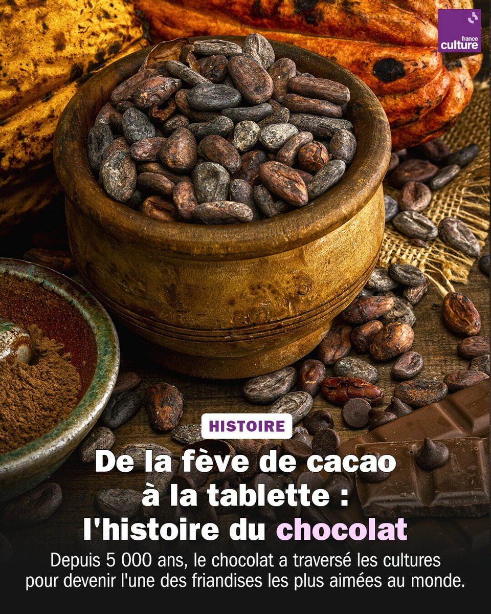 Le chocolat ne changera pas le monde mais il nous aide à le supporter. ➡️ l.franceculture.fr/5Xc