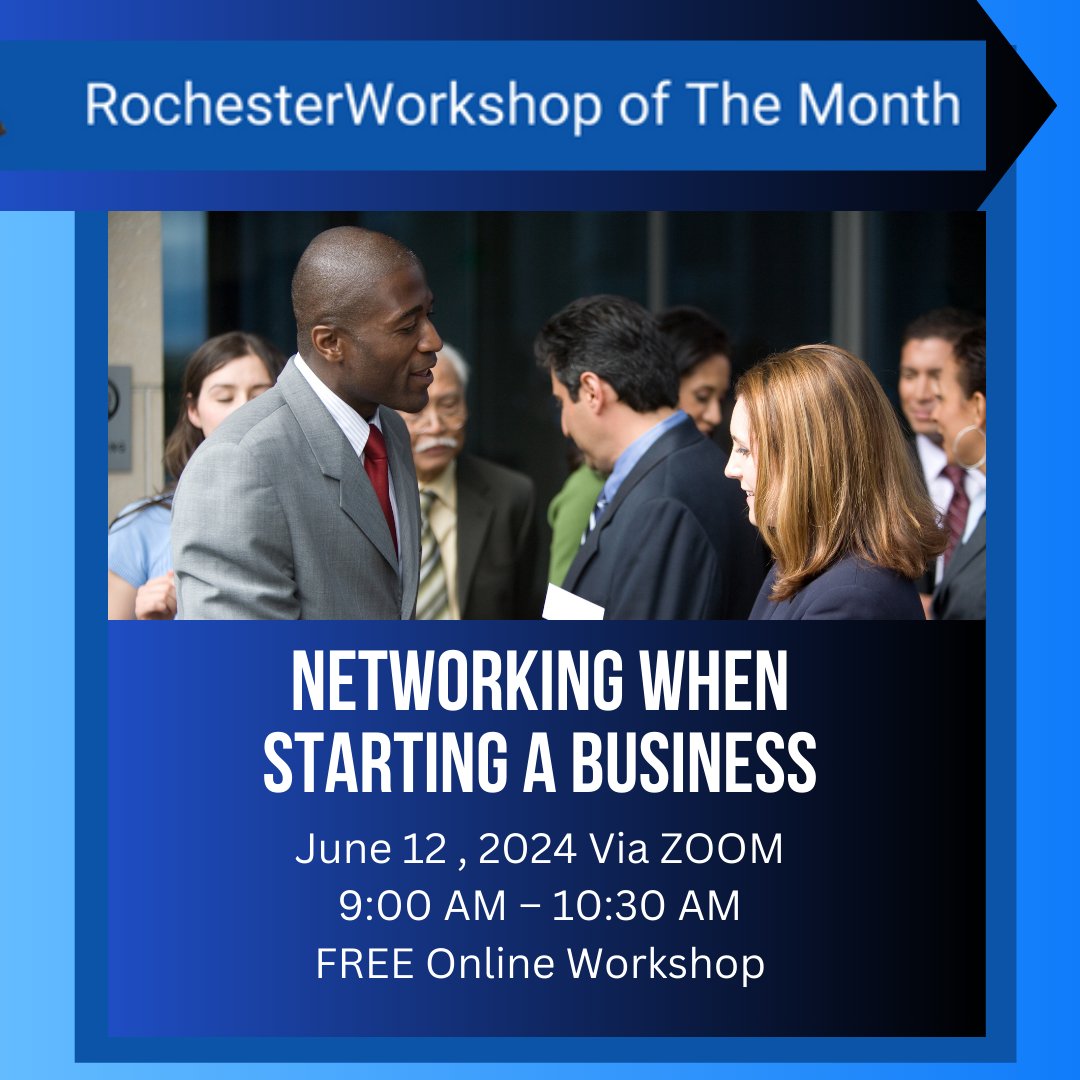Networking as an entrepreneur can be challenging. Join us at this month's Rochester Workshop, in partnership with the Small Business Development Center. Guest speaker Lindsay Ward will show you how to craft a compelling elevator pitch.

Register:  sb612.eventbrite.com
