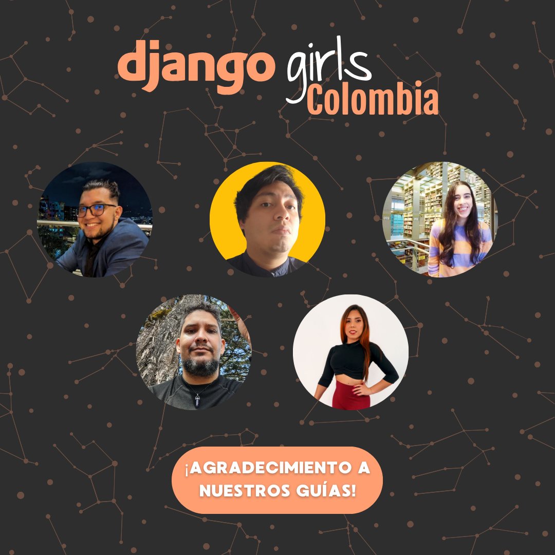 ¡Conoce a nuestras guías para el evento de Django Girls en Pycon Colombia! 🌟
Estamos emocionados de contar con un equipo increíble de expertxs en programación que estarán guiando a las participantes en este viaje de aprendizaje y descubrimiento. 💻💡

djangogirls.org/es/medellin/#g…