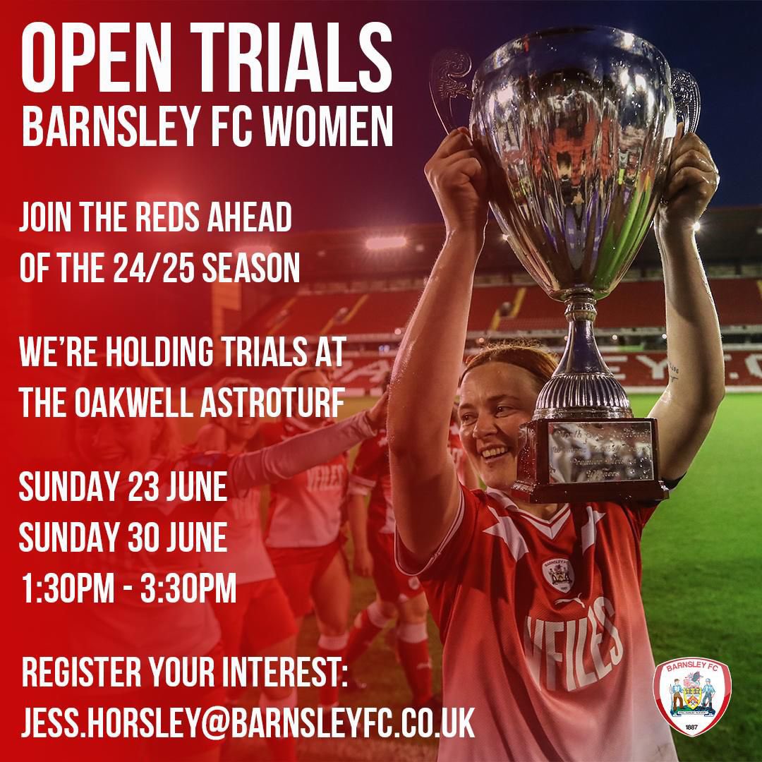 BarnsleyFCW's tweet image. Roll up roll up… trials start soon✨