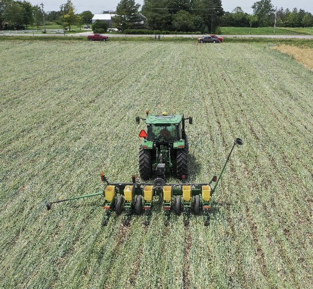 A HUGE thank you to <a href="/DMACCAgriBus/">DMACC Agribusiness</a> <a href="/DMACC_Bears/">Mac</a> for putting in a <a href="/Iowa_Channel/">Iowa Channel</a> corn and soybean plot this year! Your work with cover crops, planting into crimped rye, and how that plays into production agriculture was fun to see and be a part of! <a href="/andrewburt11/">Andrew</a>