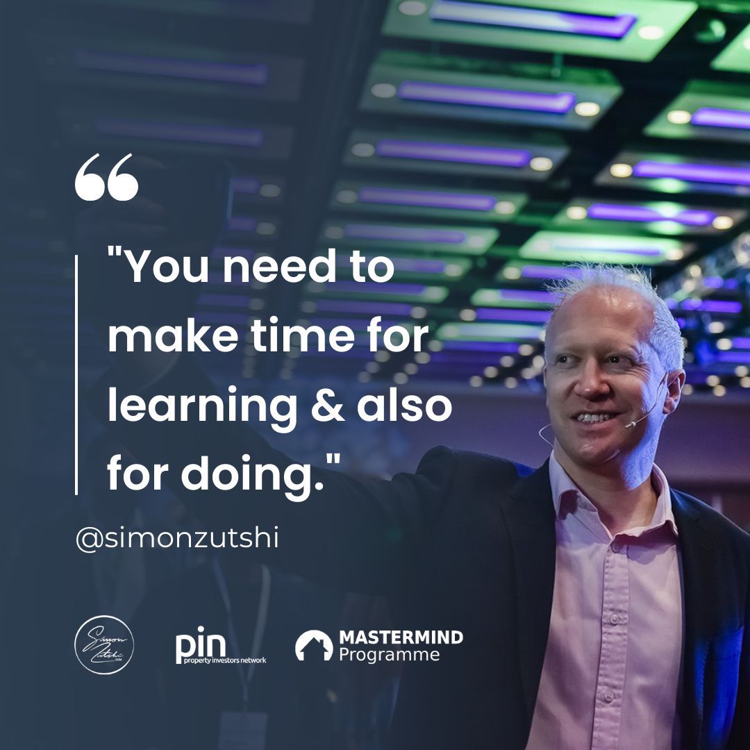 💡 Quote of the Week! 💡

'You need to make time for learning and also for doing.' - @simonzutshi 📚💪

Let's prioritise continuous learning alongside action to drive progress.

#dailyquote #simonzutshi #propertyinvestortsnetwork #mypropertypathway #QuoteOfTheWeek #GrowthMindset