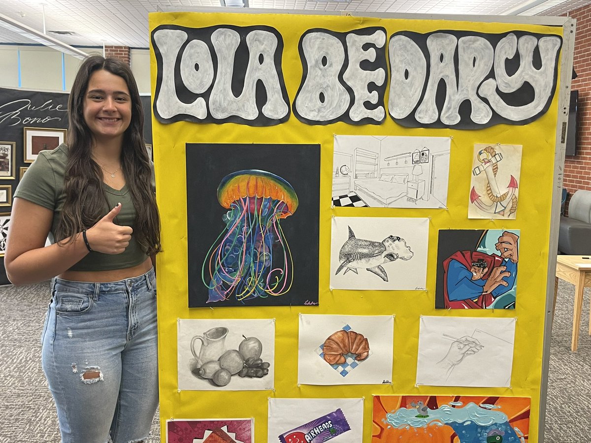 PtBoroSchools's tweet photo. The artwork displayed at this week's @PointBoroHS Art Show was truly impressive! Outstanding job to our talented students and art teachers! #PantherPath https://t.co/KpSjXYP1HP