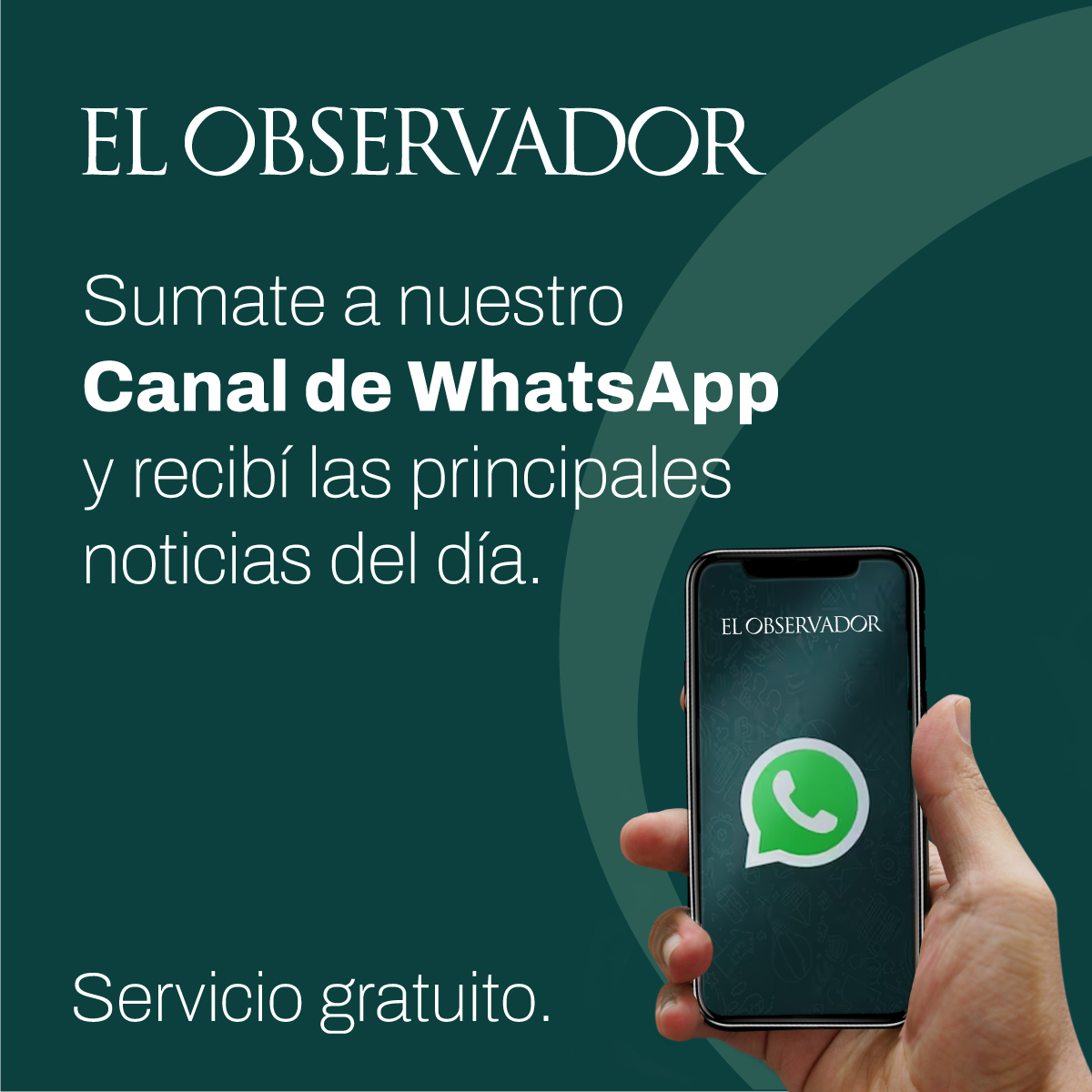 📲 ¿Ya te sumaste a nuestro canal de WhatsApp? 📢 Unite gratis y recibí las principales noticias del día 👉 bit.ly/3sxF76v