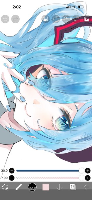 「blue hair hair between eyes」 illustration images(Latest)｜2pages