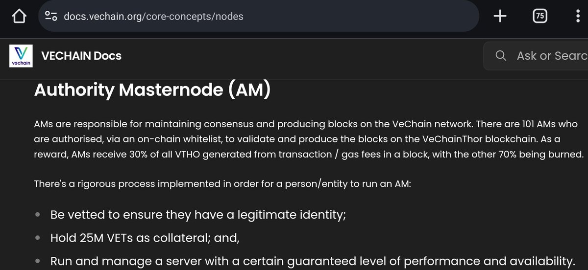 So most people don't understand what it means to hold a #vechain master node. Here is what the vechain website has to say about them.

This brings way more validity to the team than anything before from an investors standpoint.

I'm excited, this is what will allow them to