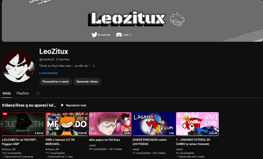 ai q num sei o que n sei o que la.....

fodase criei um canal no youtube 
algum dia eu posto video la quem sabe