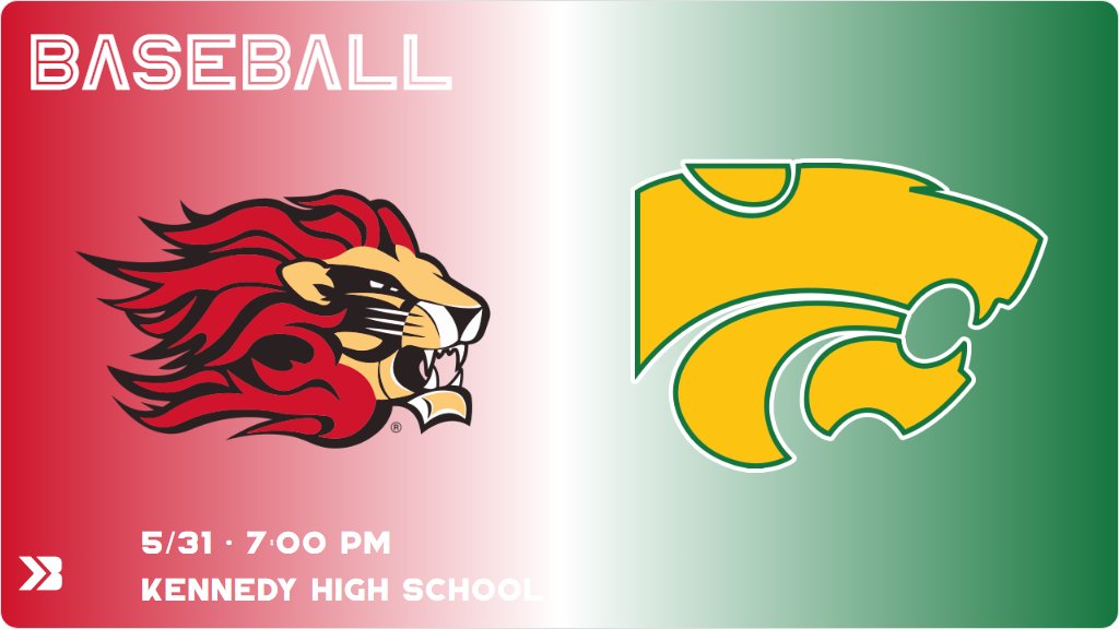 Baseball (Sophomore) Game Day! - Check out the event preview for the The Cedar Rapids Kennedy Cougars vs the Linn-Mar Lions. It starts at 7:00 PM and is at Kennedy High School Herkelman Field. gobound.com/ia/ihsaa/baseb…