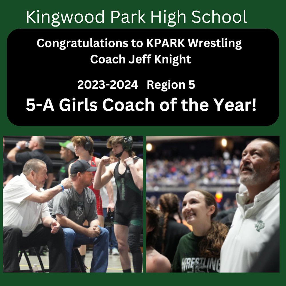 Humble ISD Athletics (@humbleisd_ath) on Twitter photo Congratulations to our very own Coach Jeff Knight <a href="/kp_wrestling/">KP Wrestling</a> , who was deservingly named 5-A Girls Wrestling Coach of the Year!
Thank you Coach for representing our District and of course <a href="/HumbleISD_KPHS/">Kingwood Park HS</a>. Congratulations to our very own Coach Jeff Knight <a href="/kp_wrestling/">KP Wrestling</a> , who was deservingly named 5-A Girls Wrestling Coach of the Year!
Thank you Coach for representing our District and of course <a href="/HumbleISD_KPHS/">Kingwood Park HS</a>.