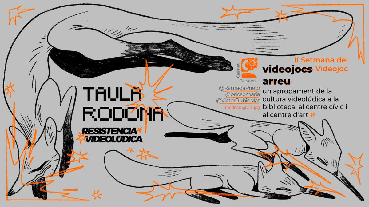 Per aquí estarem <a href="/briosomaria/">Maria Brioso</a> , <a href="/RamadaPrieto/">Lucas “Rookie”</a>, <a href="/vio_jpg/">viol(eta).🇵🇸</a> i <a href="/VictorRubioMat/">Víctor Rubio i Maturana 🔜 IDD</a> parlant sobre com pot existir el videojoc als espais públics i sobre la democratizació del medi desde diferents vessants. ❤️‍🔥

El pròxim dimecres 5 a les 18:00h a les <a href="/CotxeresCasinet/">Casinet-Cotxeres</a> 🌟