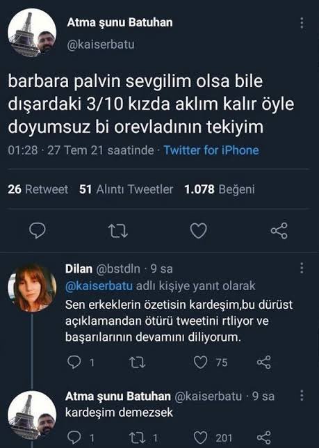 barbara palvin de olsan aldatiliyosun tum erkekler aynidir iste..